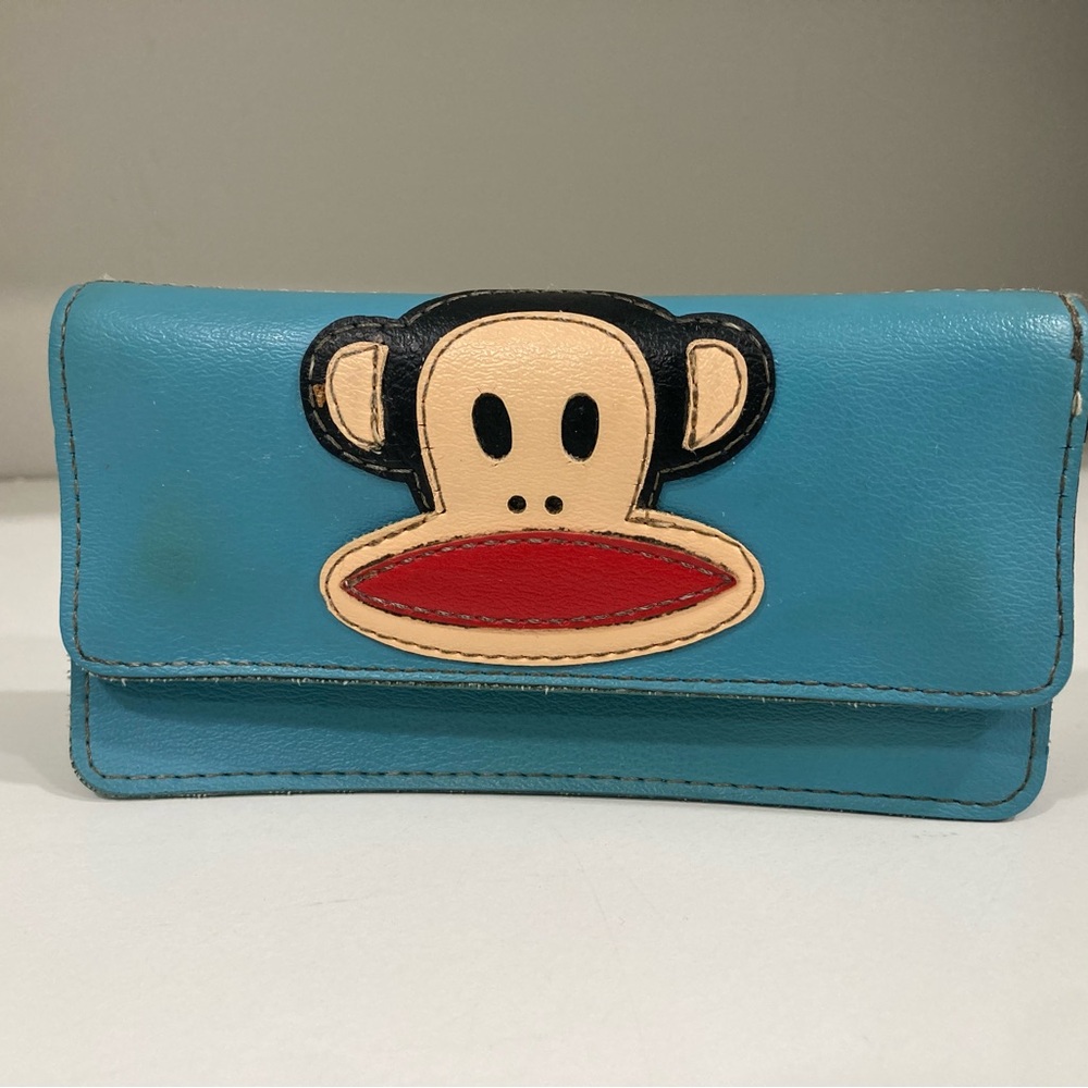 Paul Frank Blue Wallet with Monkey Design